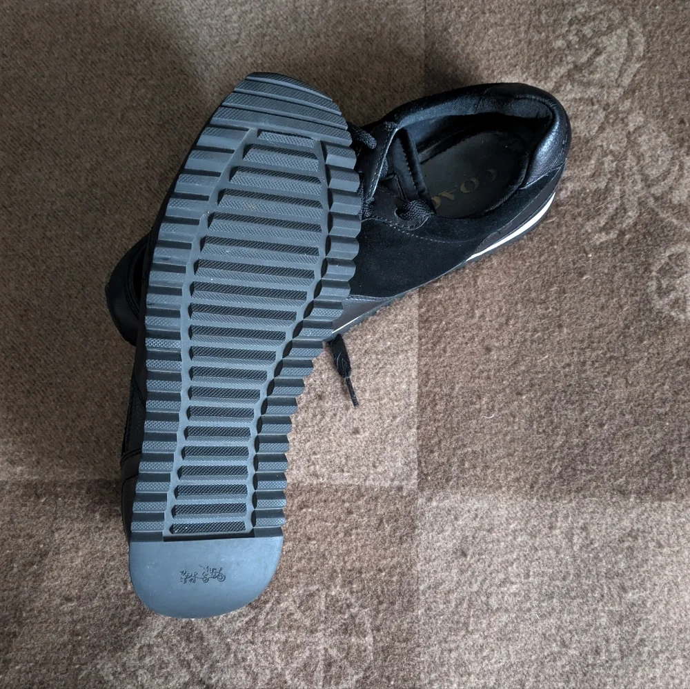 leather Suede Nylon Coach Sneakers - Picture 3 of 4